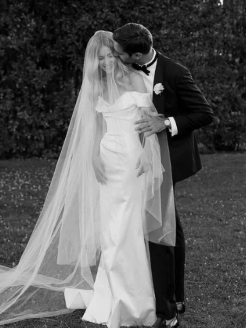 Plain Cathedral Wedding Veil with Long Blusher